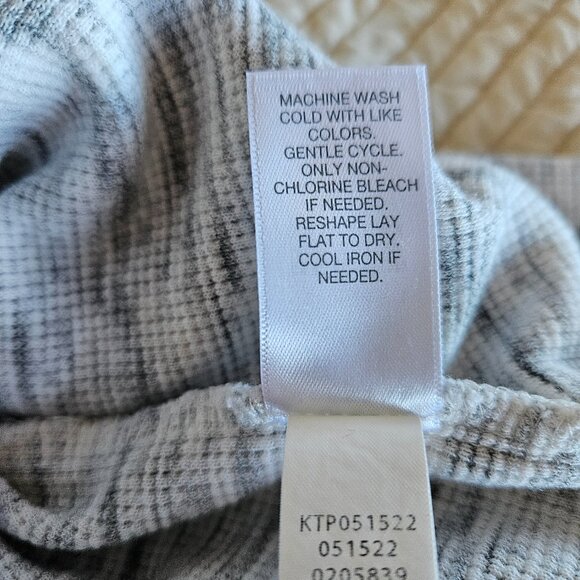 J. Jill Waffle Top Size XSP Gray Kangaroo Pocket Cotton Blend (Petite) - Picture 5 of 8